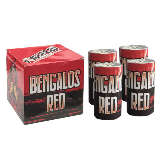 4 x Feu de bengale rouge