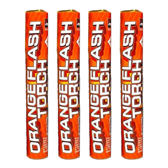 4 x Torche à main stroboscope orange