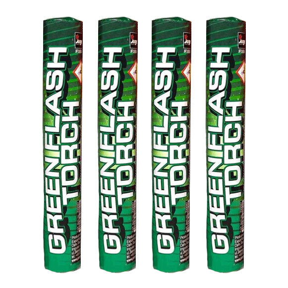 4 x Torche à main stroboscope vert